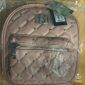 Pink Quilted Badley Mischka Backpack w/ adjustable straps